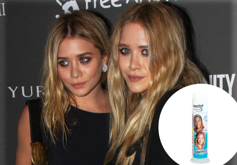 Pasta de dente aquafresh de Mary-Kate and Ashley Olsen