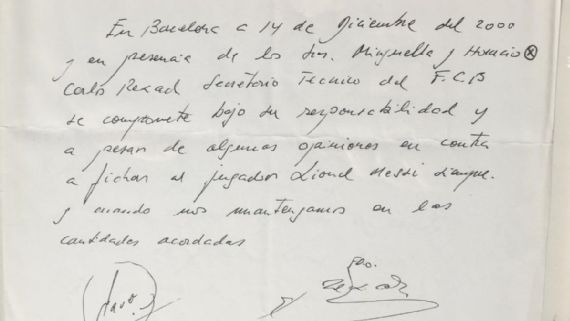 O primeiro contrato de Messi era em um guardanapo de papel